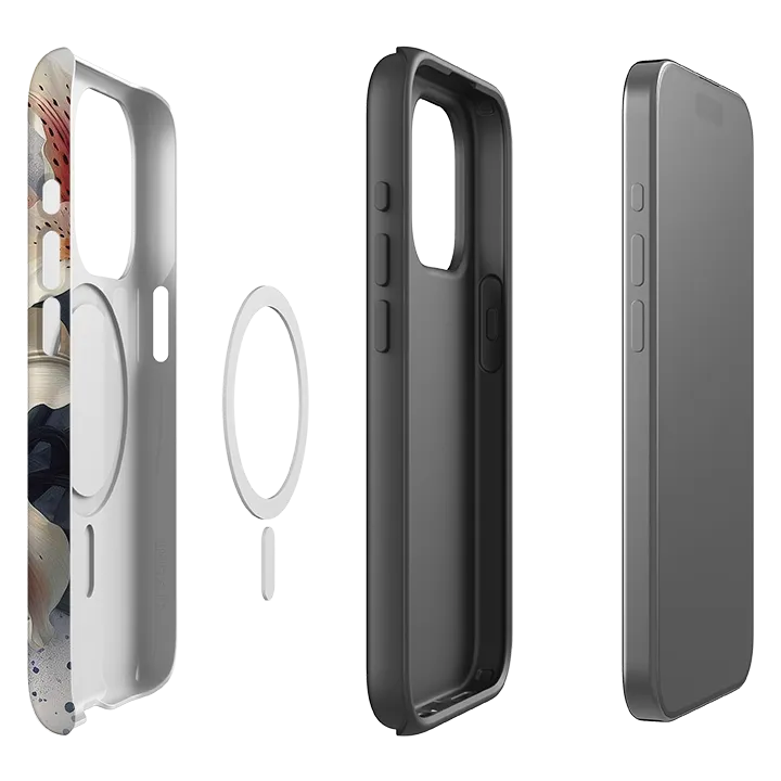 Smooth Shape anti fingerprint iPhone MagSafe Tough Case - Ullswater Floral