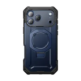UB GRIP PRO Series iPhone 17 Pro MagSafe Phone Case with HD Tempered Glass - Azure Shock Cushion Protective Frame