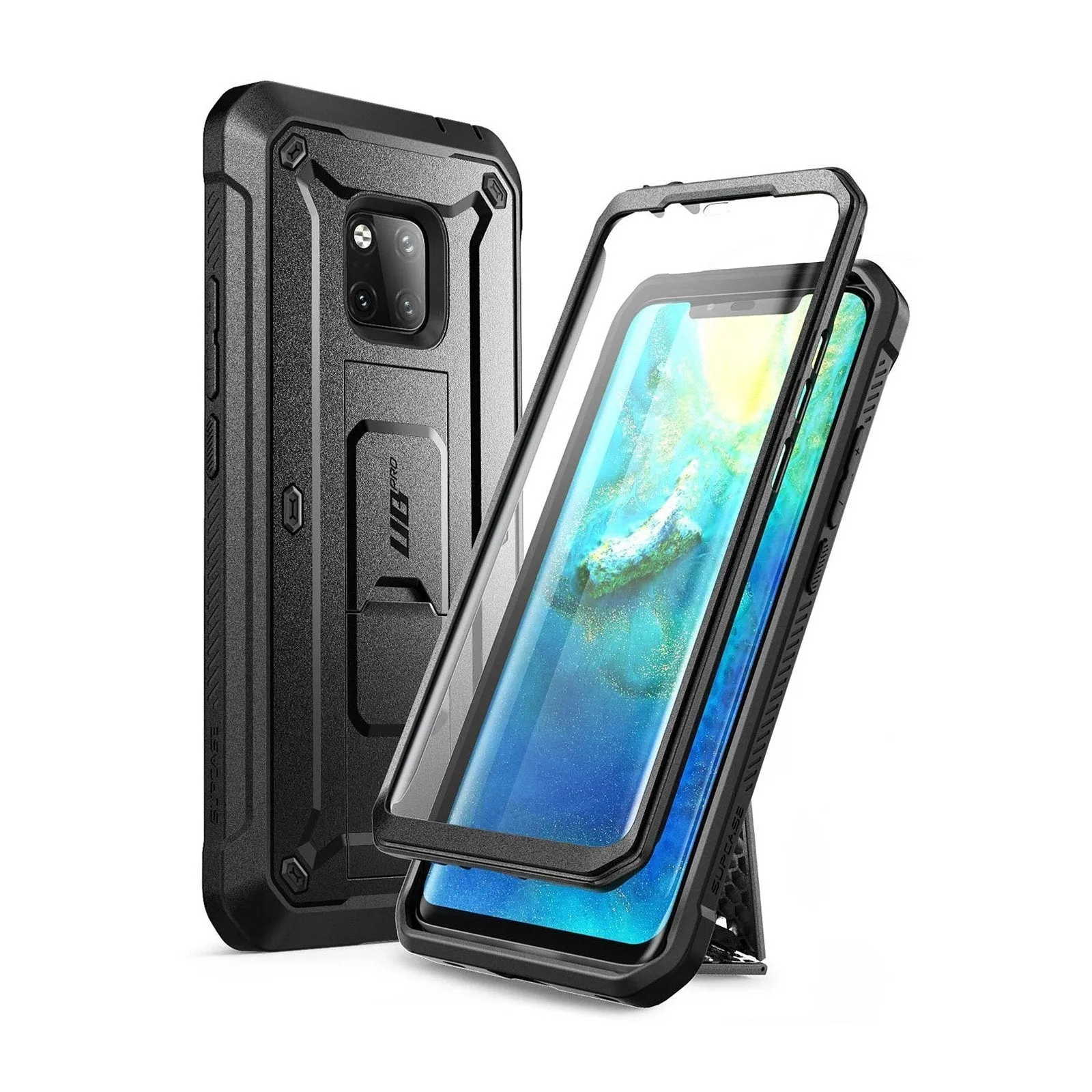 Huawei Mate 20 Pro Unicorn Beetle Pro Full-Body Holster Case-Black Modern Texture Look