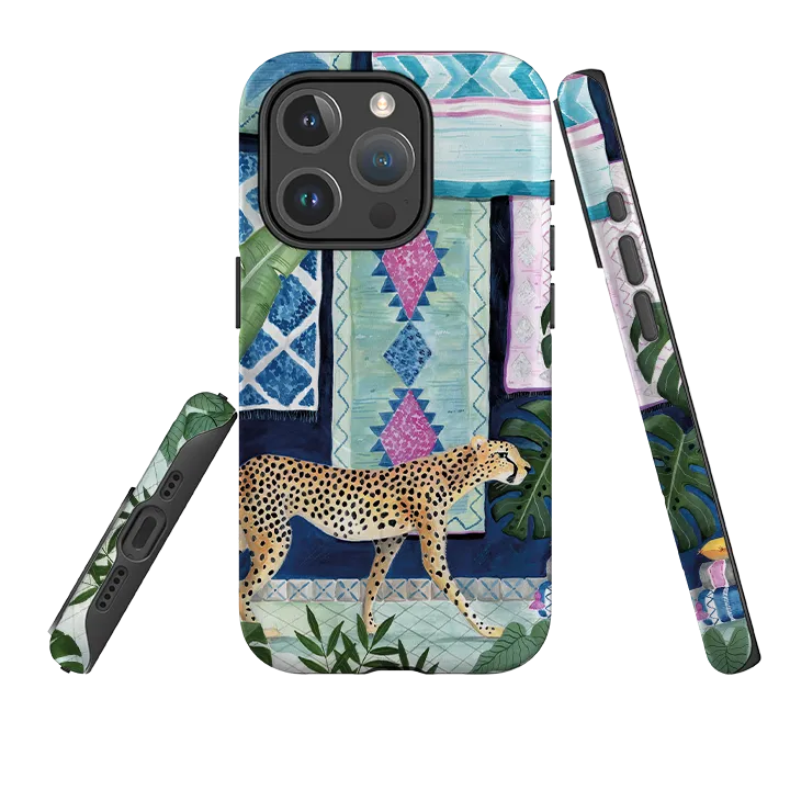 Hand Feel Modern Texture Build iPhone MagSafe Tough Case - Morocco Cheetah By Bex Parkin