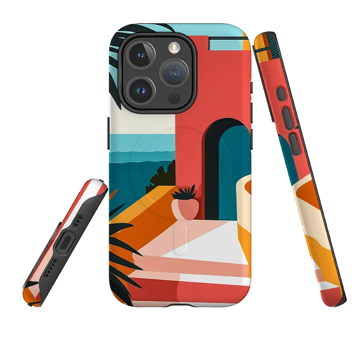 Rugged Frame Design iPhone MagSafe Tough Case - Casablanca