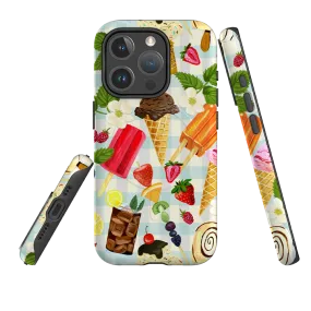 Smooth Detail Strong Grip iPhone MagSafe Tough Case - Ice Floral By Abby Jacobs