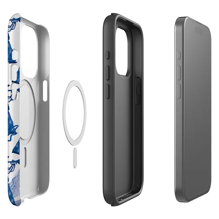 Rugged Feel Wireless charging iPhone MagSafe Tough Case - Ten Pipers Piping By Emma Frances Grant