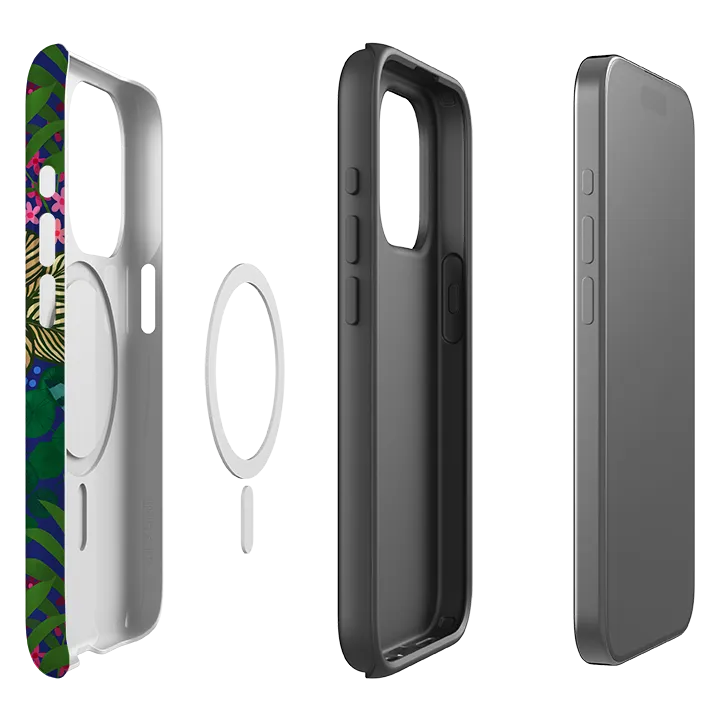 iPhone MagSafe Tough Case - Jungle Fun Pattern By Bex Parkin Wear resistant Minimal Pattern Texture