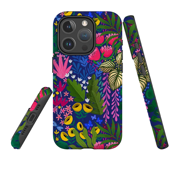 Scratch Barrier Smooth Fit iPhone MagSafe Tough Case - Jungle Fun Pattern By Bex Parkin