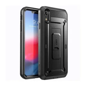 Flexible Detail Design Durable Grip iPhone XR Unicorn Beetle Pro Full-Body Holster Case-Black