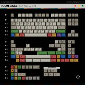 Tenkeyless Design Mechanical Typing Setup KAP Retro Lights R2 Keycap Set [INSTOCK]