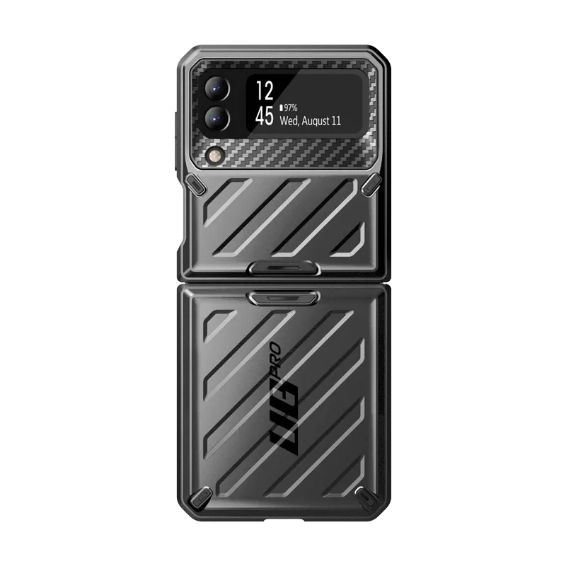 Galaxy Z Flip4 Unicorn Beetle PRO Rugged Case with Belt Clip-Black Premium Texture Design