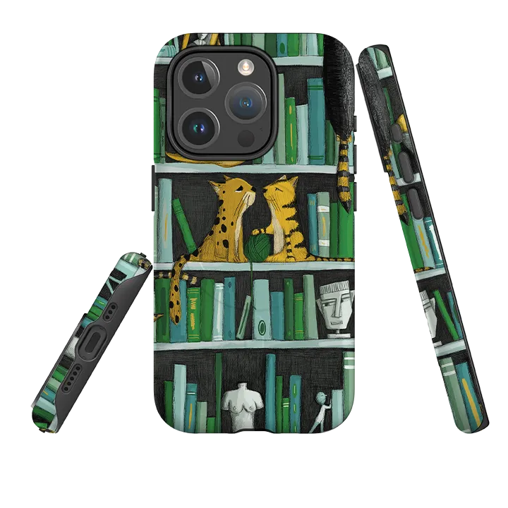 iPhone MagSafe Tough Case - Library Friends By Maja Lindberg Flexible Edge Texture Fashion Touch