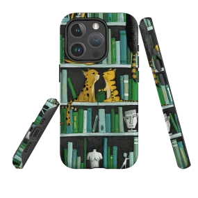 Polished Look Vivid Design Texture iPhone MagSafe Tough Case - Library Friends By Maja Lindberg