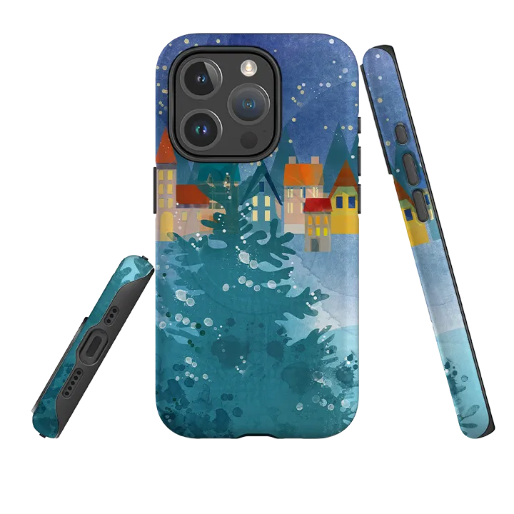 Comfort Accessory Soft Surface Design iPhone MagSafe Tough Case - Winter Town