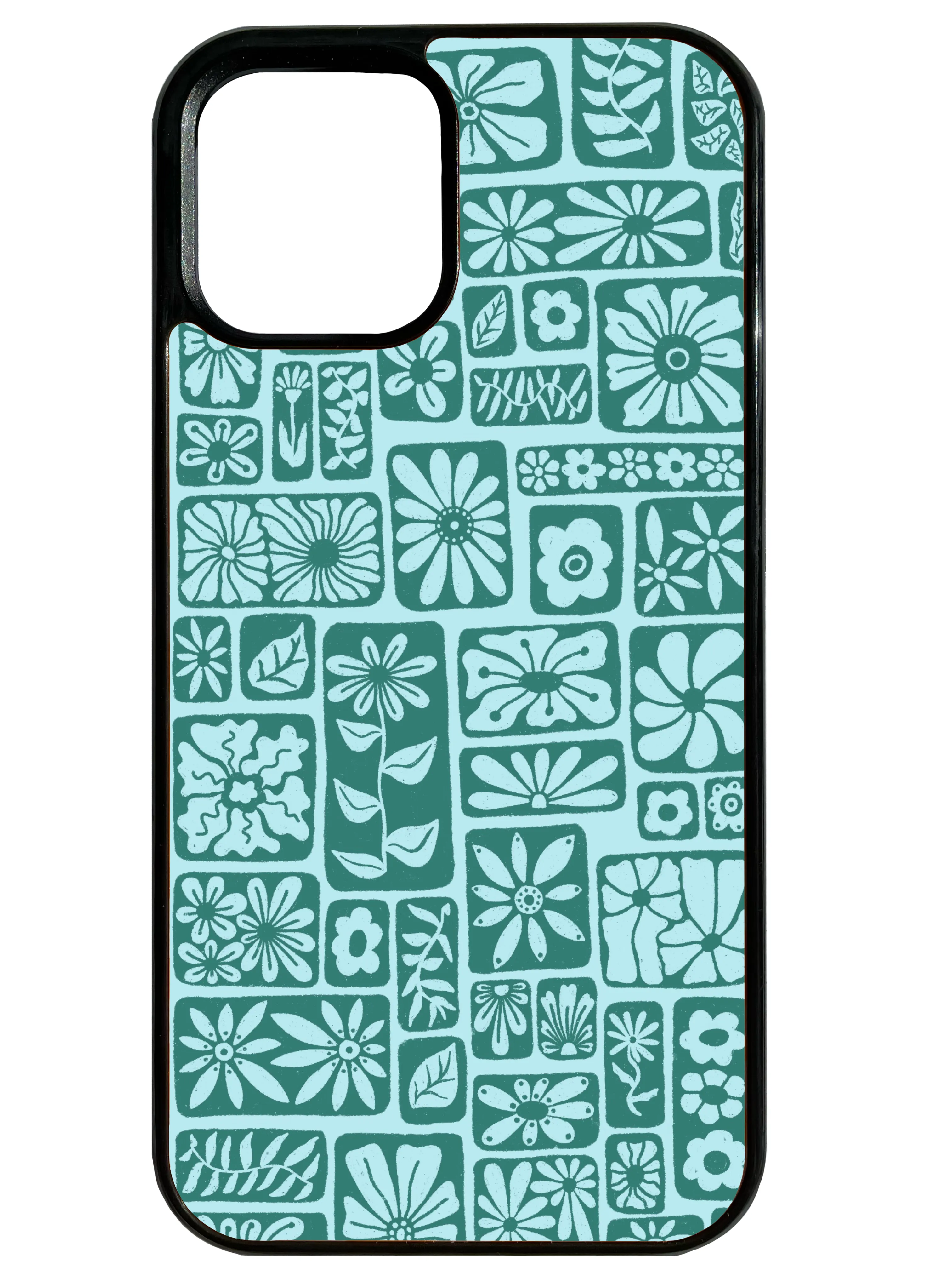 Sleek Finish Flexible Detail Wildflower in Green and Blue Phone Case