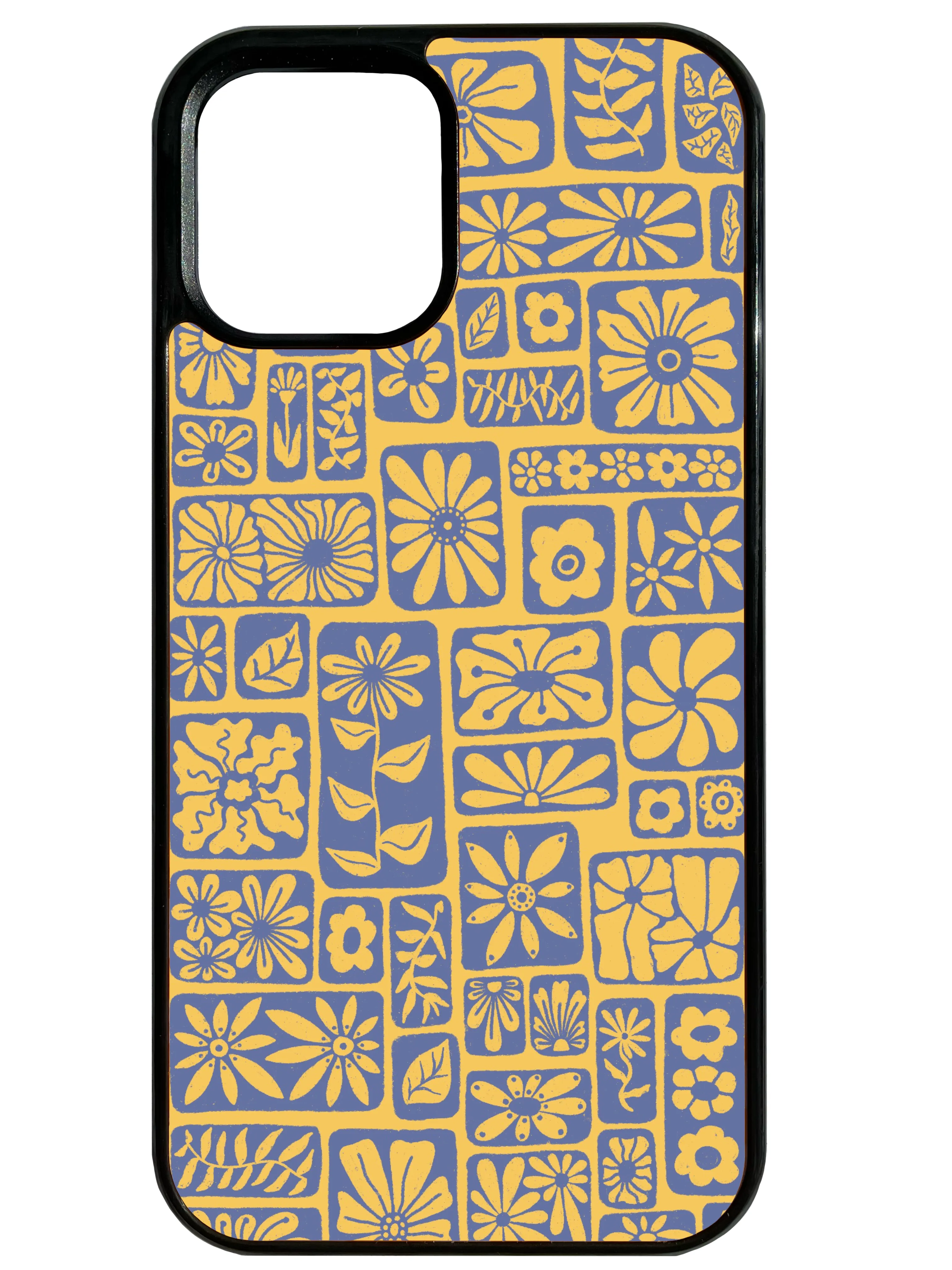 Shock Proof Soft Edge Wildflower in Yellow and Purple Phone Case