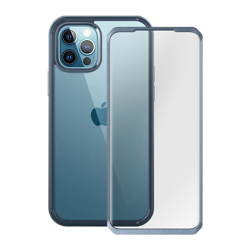 Hybrid Edge Eco Friendly iPhone 13 Pro Max 6.7 inch Unicorn Beetle Edge with Screen Protector Clear Case-Blue