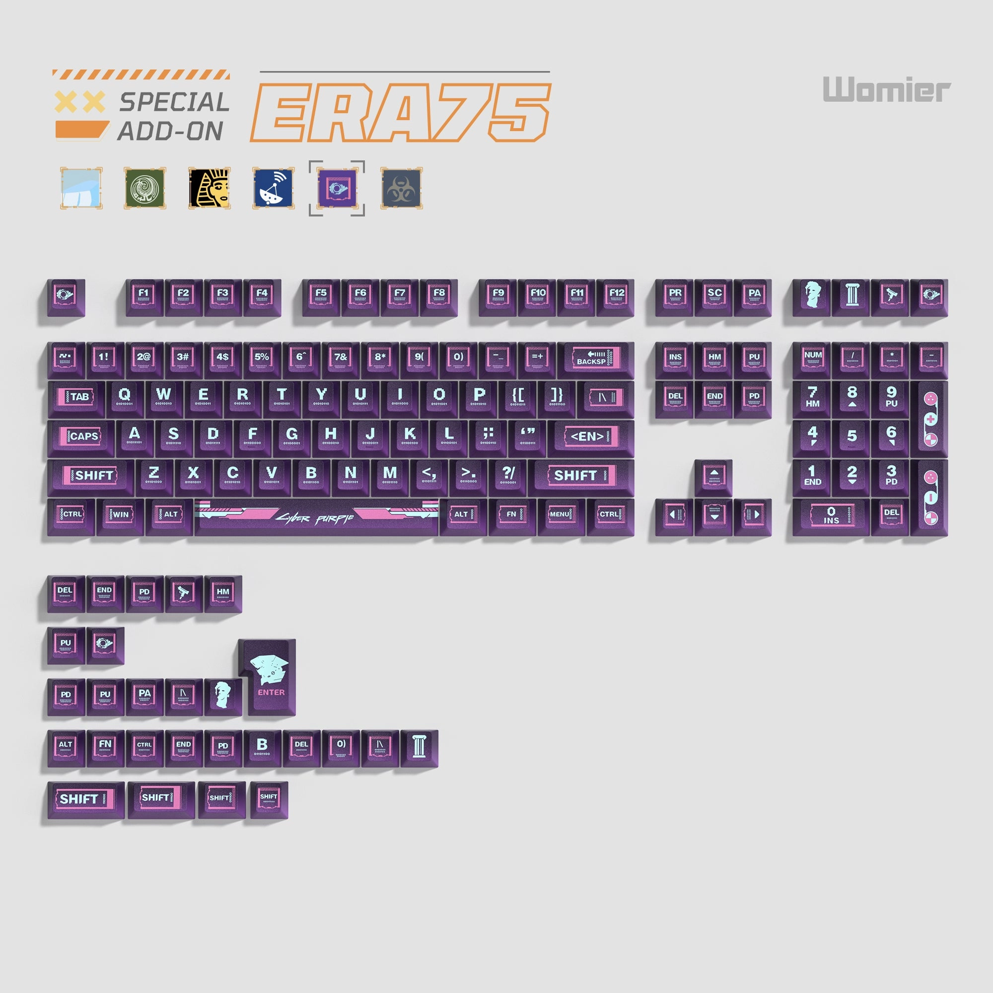 Womier ERA75 75% VIA Support Wireless Aluminum Mechanical Keyboard Silent Linear