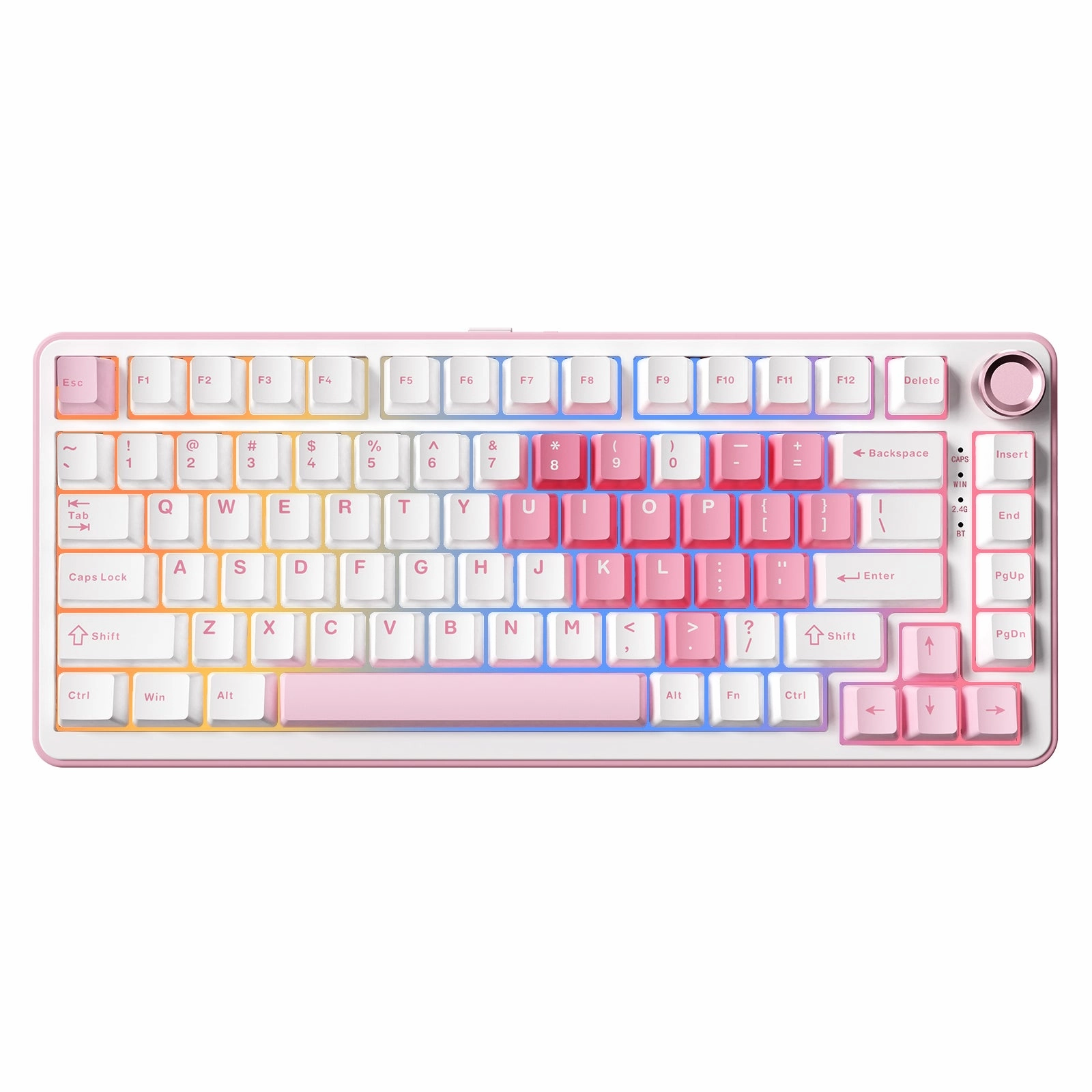 Mechanical Keyboard Developer Setup YUNZII B75 Pro White Heart Wireless Mechanical Keyboard
