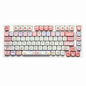 Desktop Gaming Setup YUNZII Party MOA Profile Keycap Set USB Passthrough Kit
