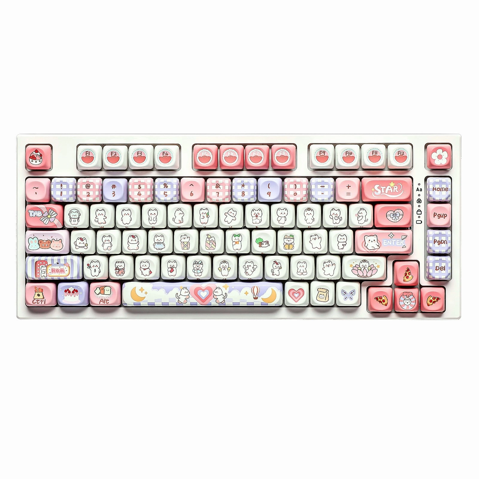 Desktop Gaming Setup YUNZII Party MOA Profile Keycap Set USB Passthrough Kit