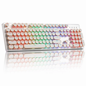 RGB Lighting Custom MMO Gaming Keyboard YUNZII QL108 Full-Size Wired Typewriter Style Custom Mechanical Keyboard
