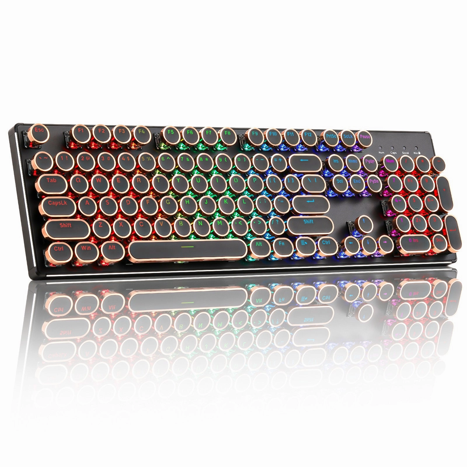 YUNZII QL108 Full-Size Wired Typewriter Style Custom Mechanical Keyboard Fast Macro Mechanical Key Customization
