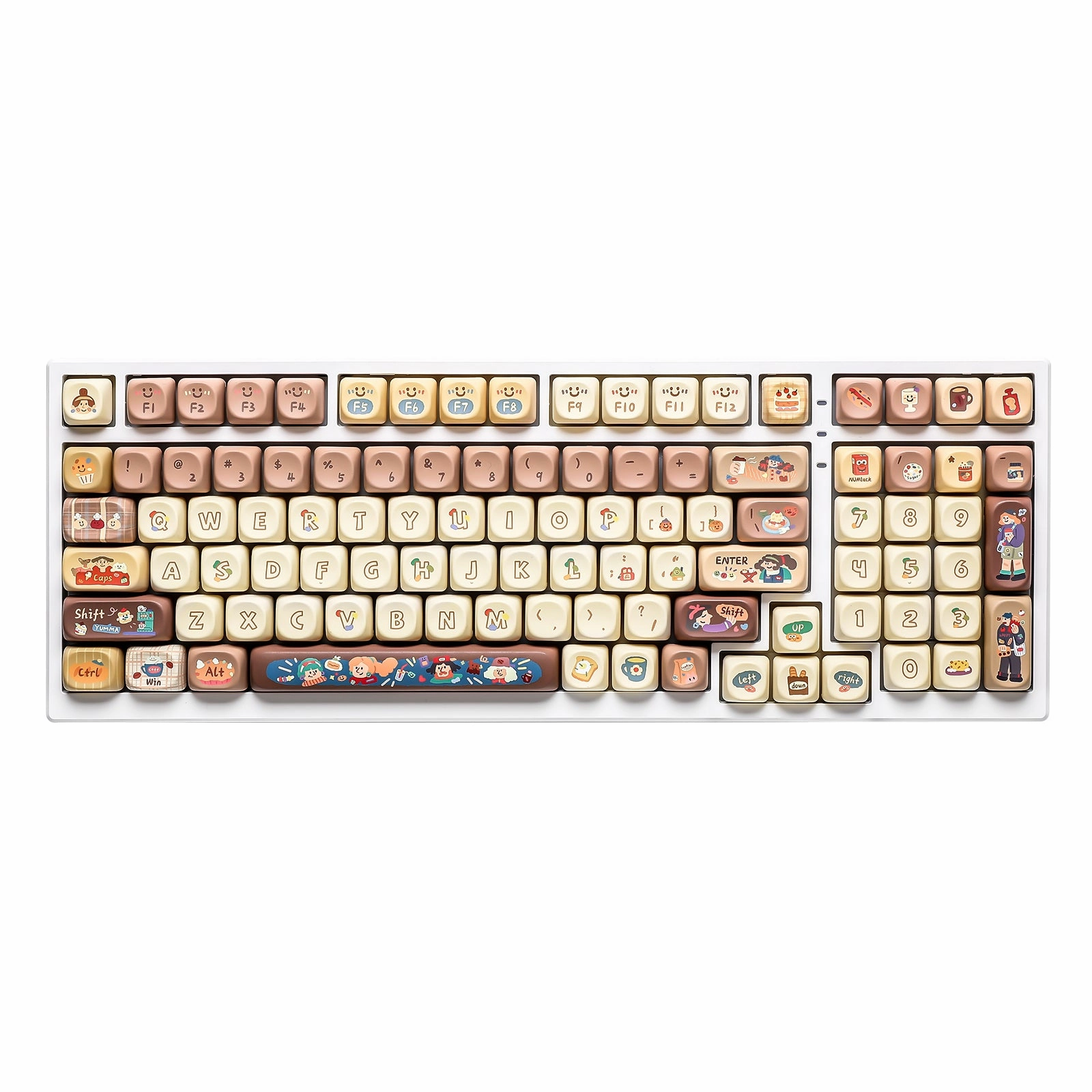 Detachable Palm Rest YUNZII Story MOA Profile Keycap Set Backlit Keys