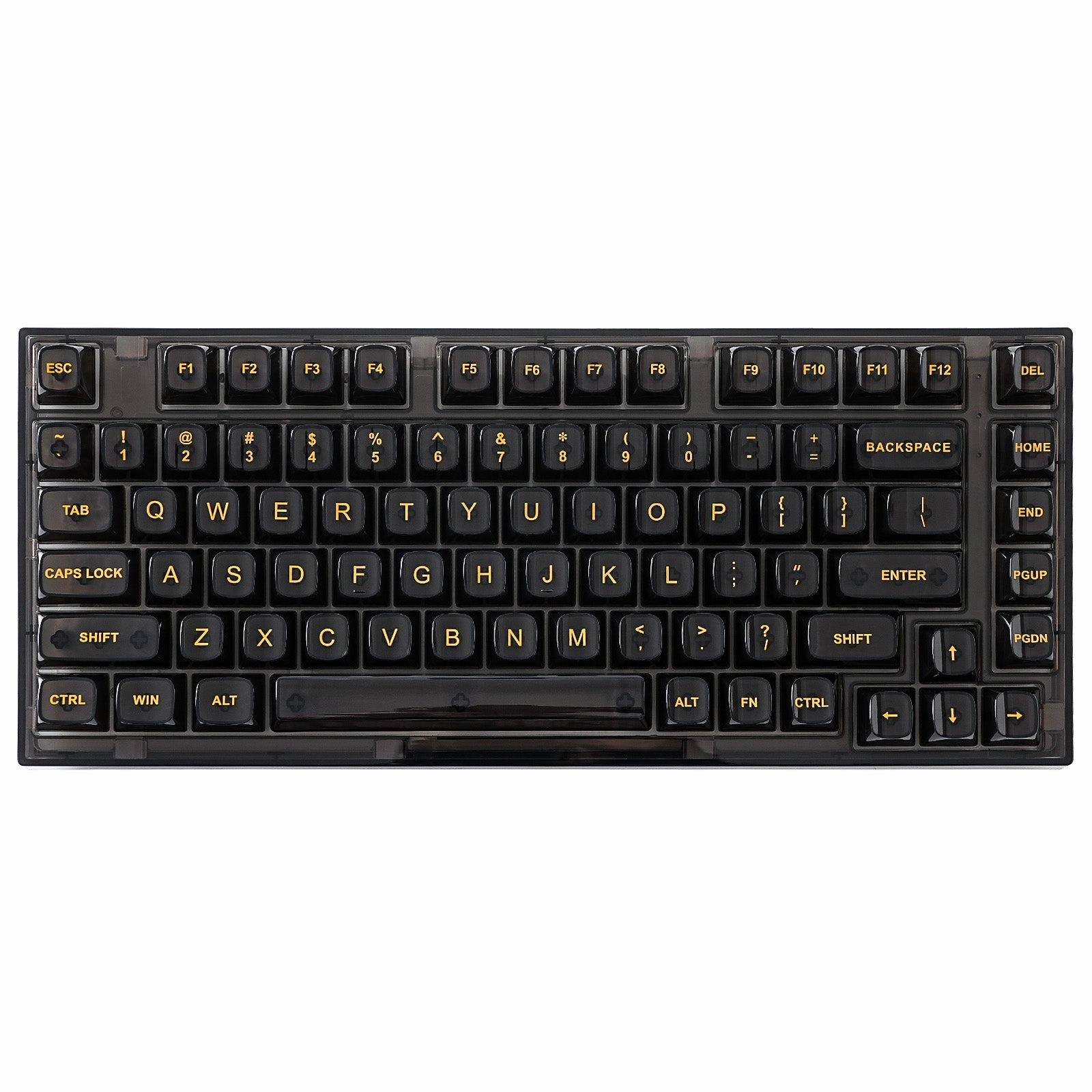 Linear Key Switch Mechanical Typing Efficiency Setup YUNZII X75 82 Keys Wired Hot Swappable Gasket Transparent Mechanical Keyboard