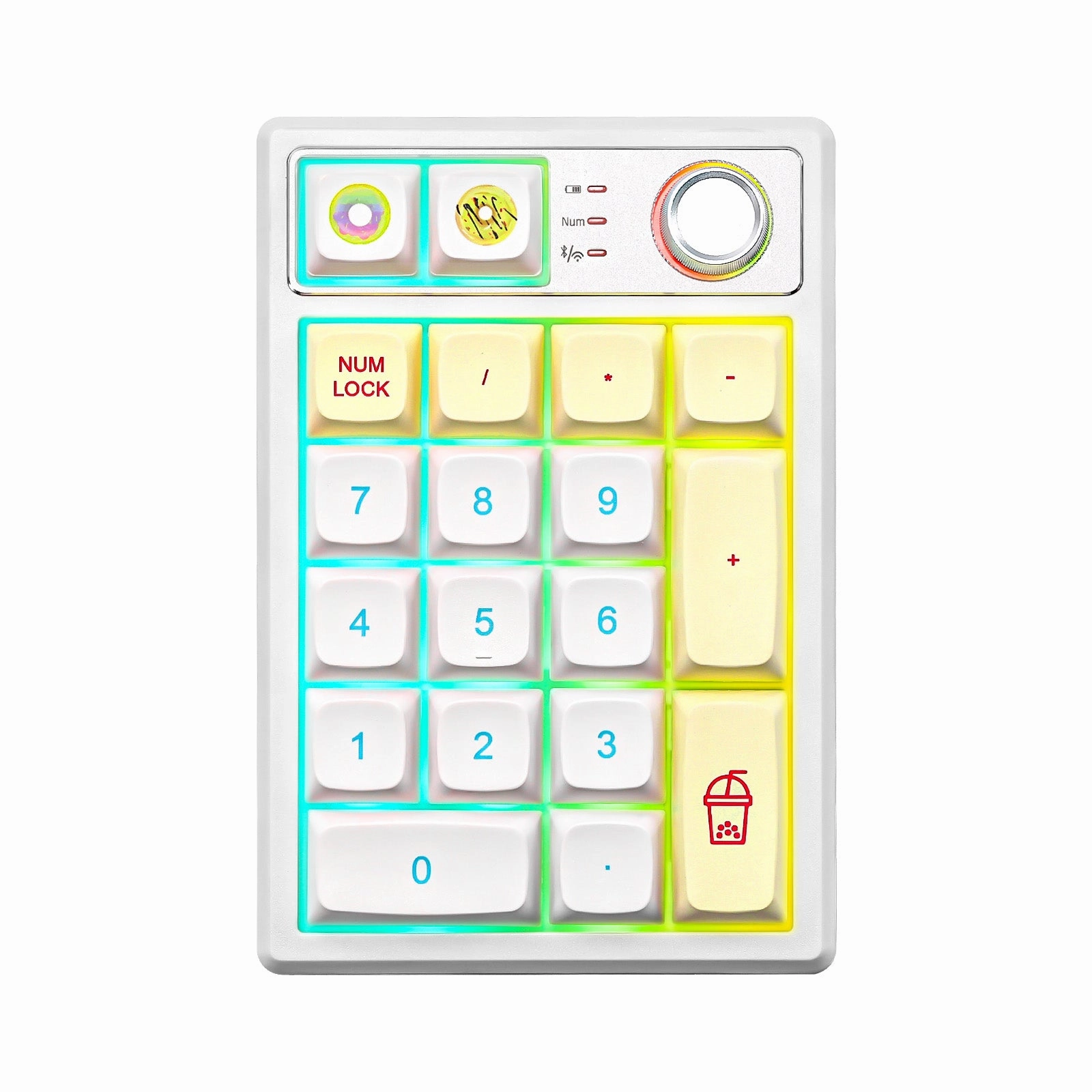 YUNZII YZ19 Gasket Wireless Mechanical Knob Numeric Keypad Num Pad Per-Key RGB Kit Mechanical Switch Upgrade